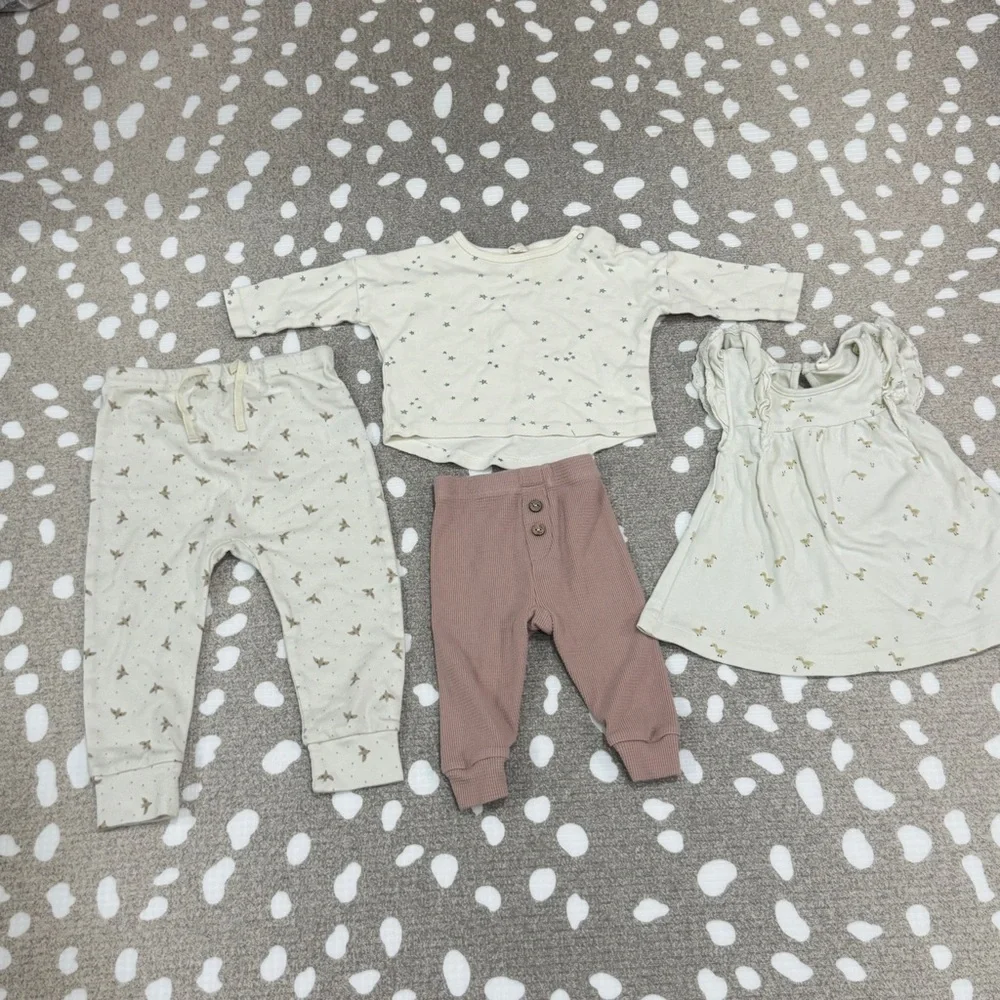 Quincy Mae lot leggings pants knit dress top long sleeve tee ducks baby girl